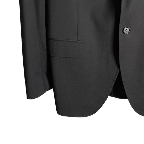 Dolce & Gabbana Men's Black Virgin Wool Single Breasted Notch Lapel Blazer - Picture 4 of 12